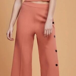 C/MEO Collective High Rise Wide‎ Leg Peach Crop Pants Size Small